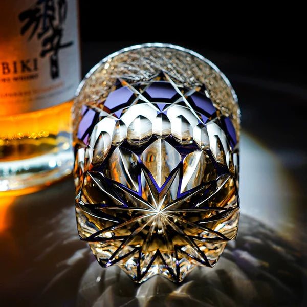 Kaori Edo Kiriko Amethyst Star Whisky Glass
