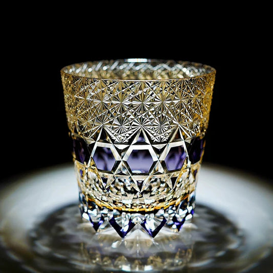Kaori Edo Kiriko Amethyst Star Whisky Glass