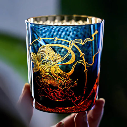 Kaori Edo Kiriko Raijin Thunder Whisky Glass