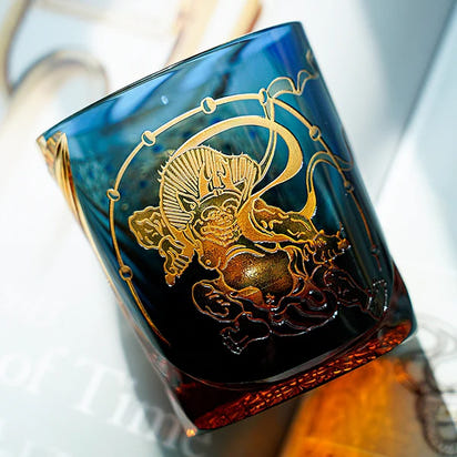 Kaori Edo Kiriko Raijin Thunder Whisky Glass