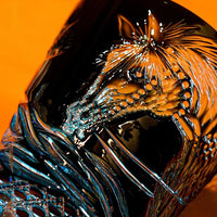 Kaori Tanma Edo Kiriko whisky glass reflecting light on cut crystal