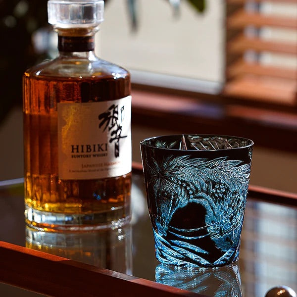 Kaori Tanma Edo Kiriko whisky glass traditional Japanese glass art